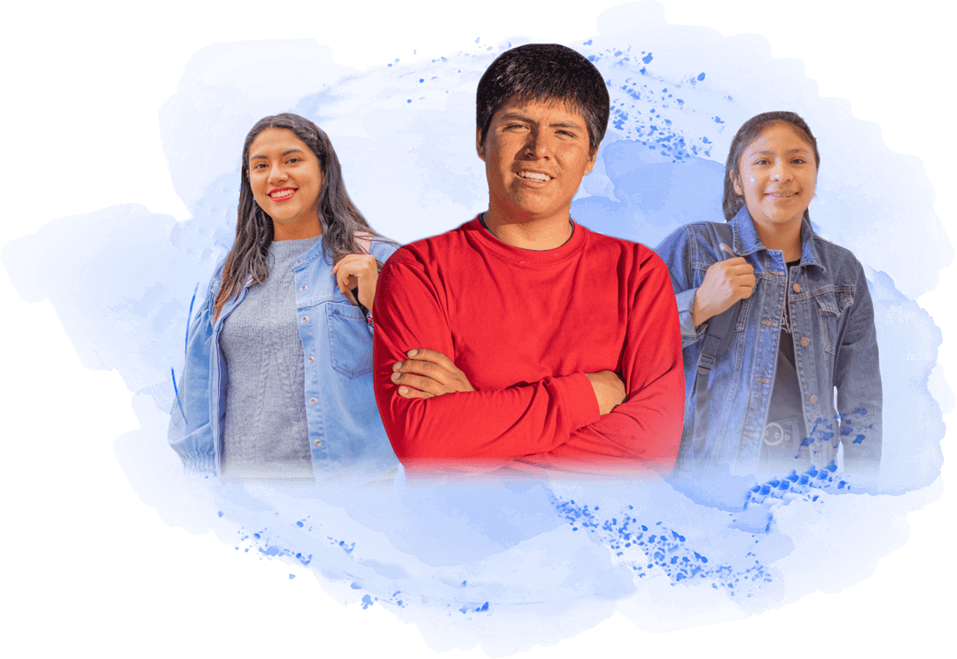 Estudiantes colaborando